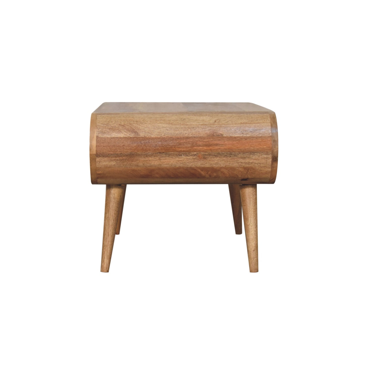 Oak Coffee Table with Open Shelf — Solid Mango Wood