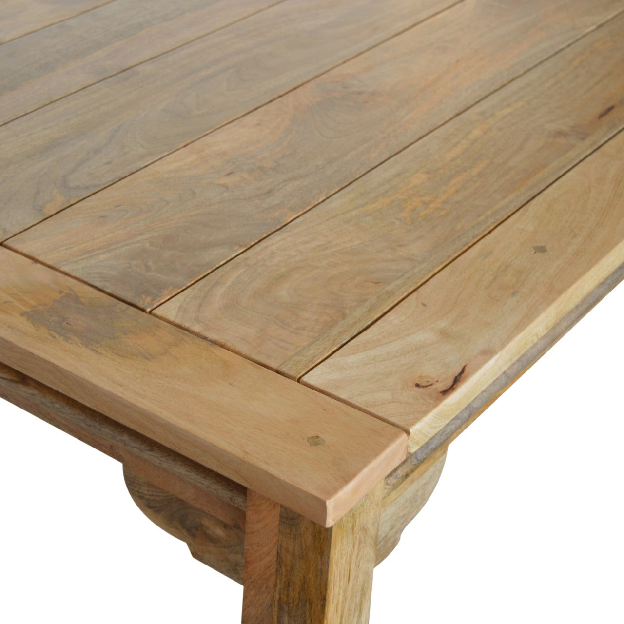 Granary Extension Dining Table – Solid Mango Wood, Oak-ish Finish