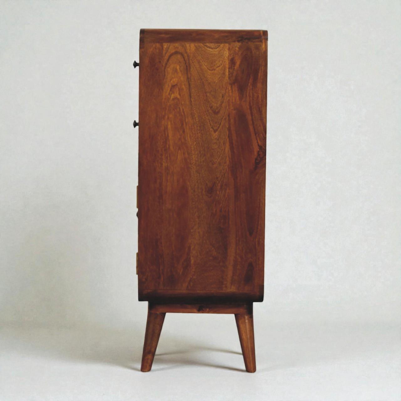Handcrafted Mango Wood Storage Cabinet Nordic Style
