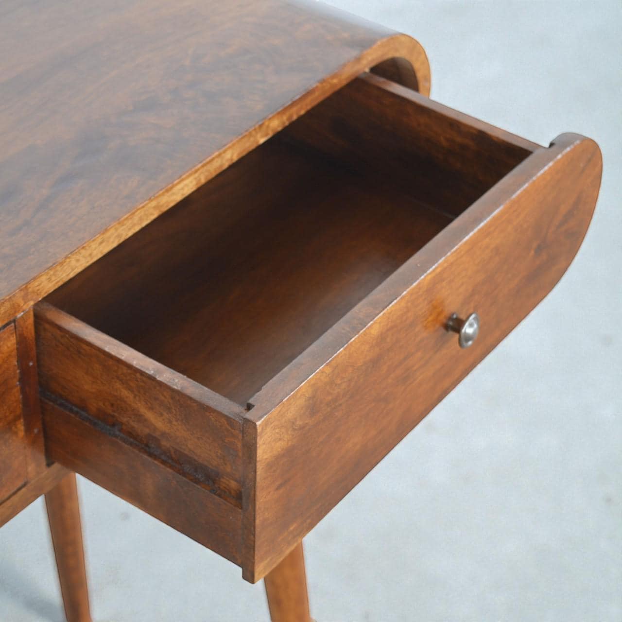 Chestnut London Console Table – Solid Mango Wood with Drawers | Nordic Style Hallway Table