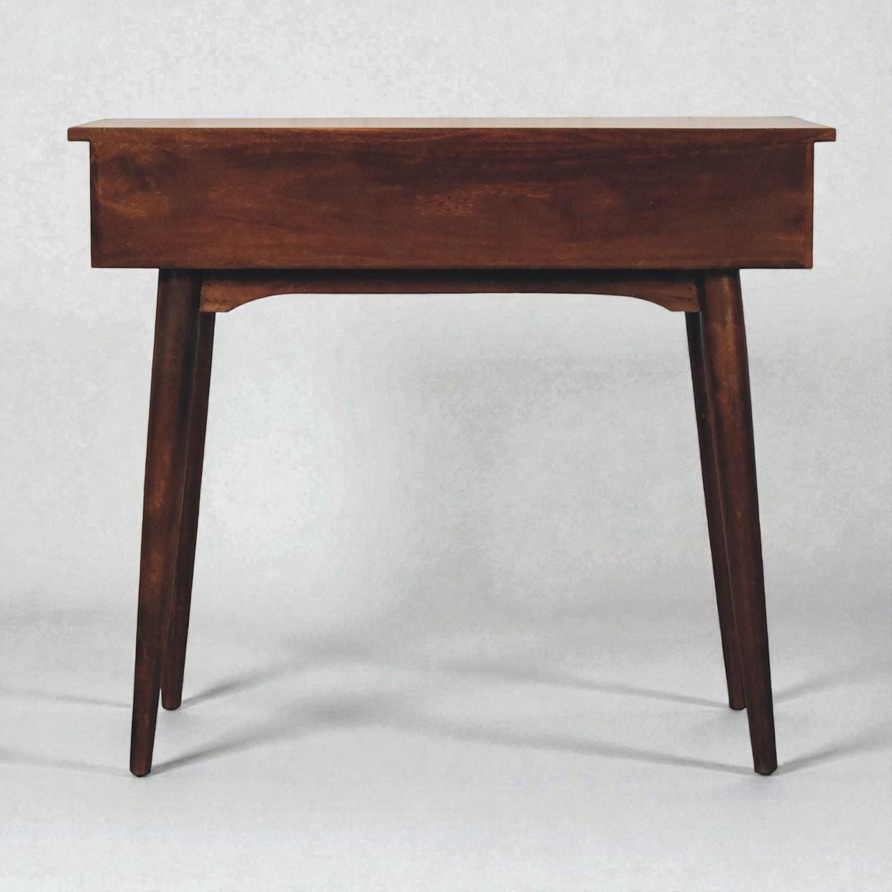 Solid Mango Console with Drawers - California Walnut Hallway Furniture - Handcrafted Entryway Piece