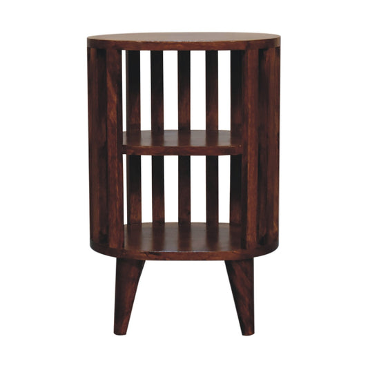 Ariella Double Shelf Bedside – Chestnut Japanese Design