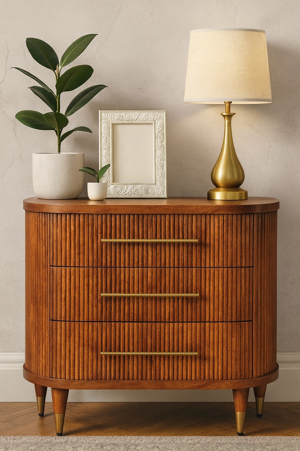 Emerson Ribbed Chest – Amber Oak Finish