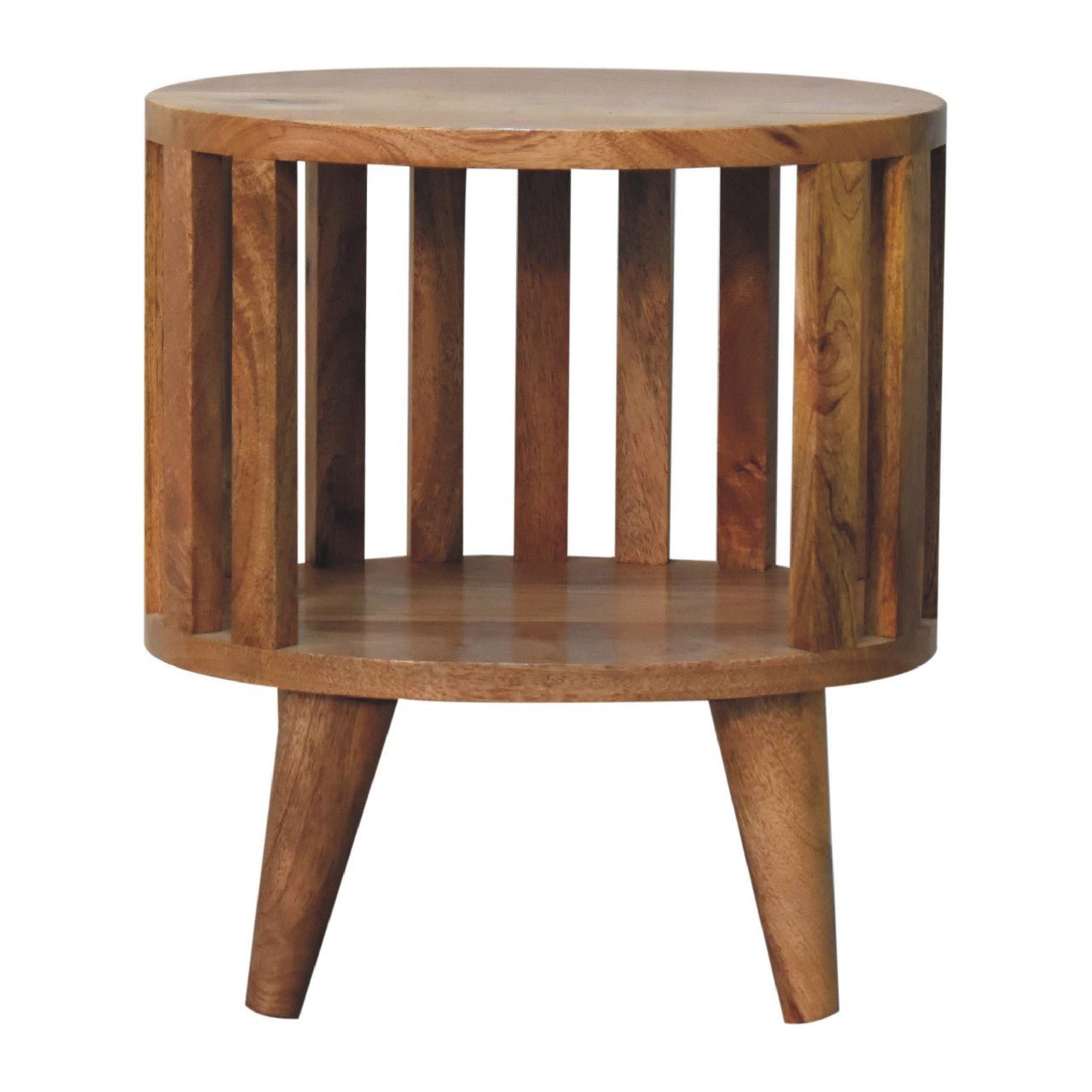 Ariella Single Shelf Bedside – Oak Finish Japanese Design