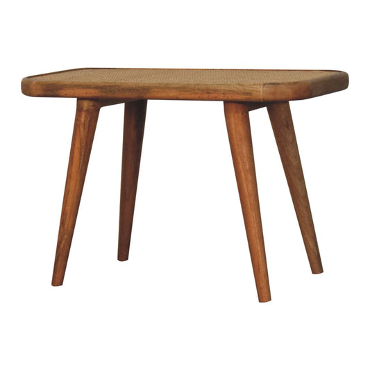 Larissa Rattan Bench – Solid Mango Wood with Handwoven Top