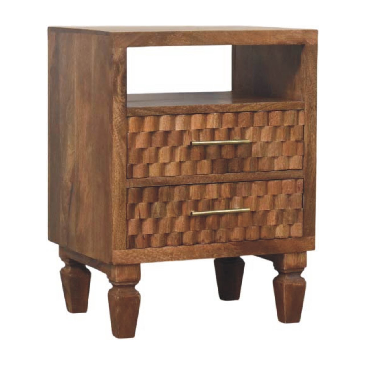 Arno Bedside Table – Golden Teak Finish