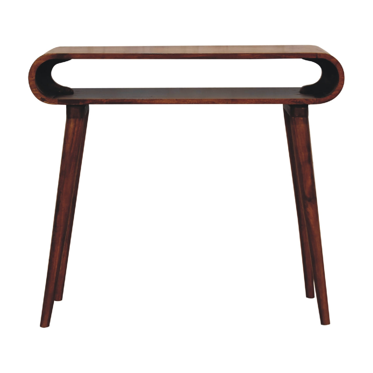 Amaya Nordic Console Table – Chestnut Finish