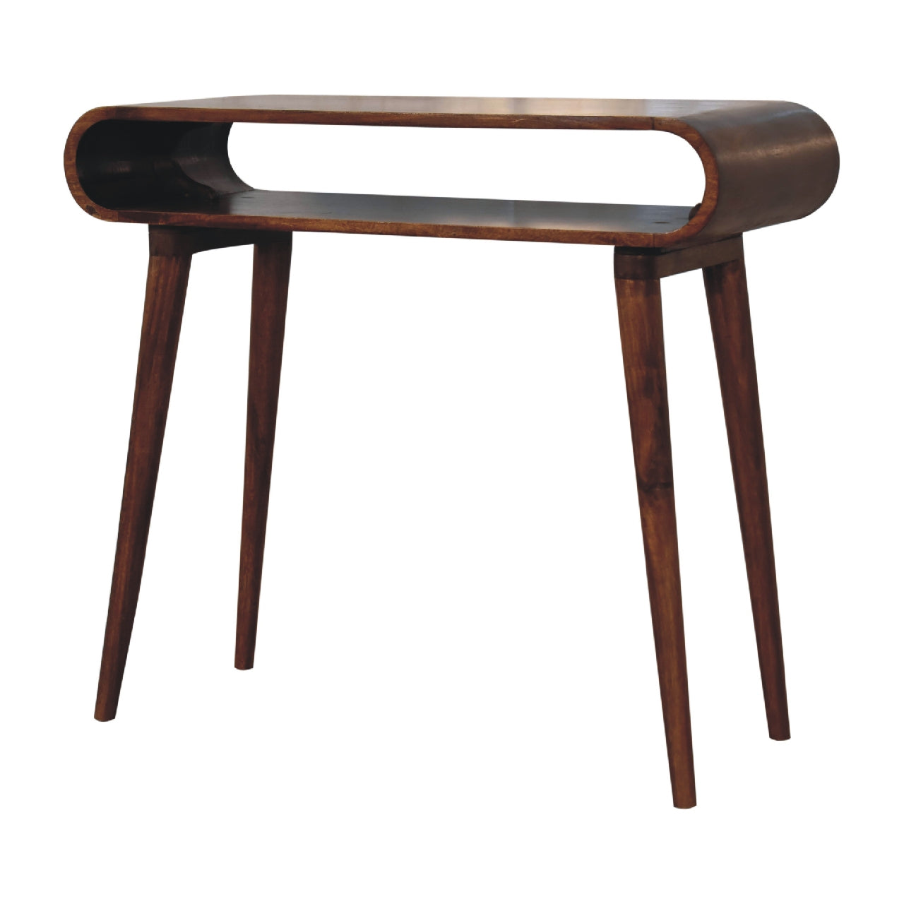 Amaya Nordic Console Table – Chestnut Finish