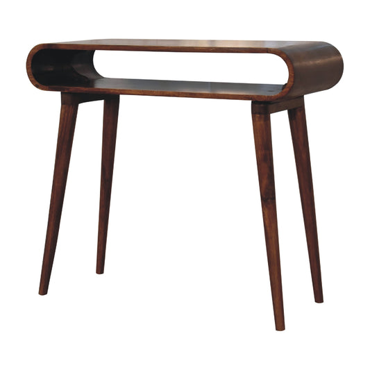 Amaya Nordic Console Table – Chestnut Finish