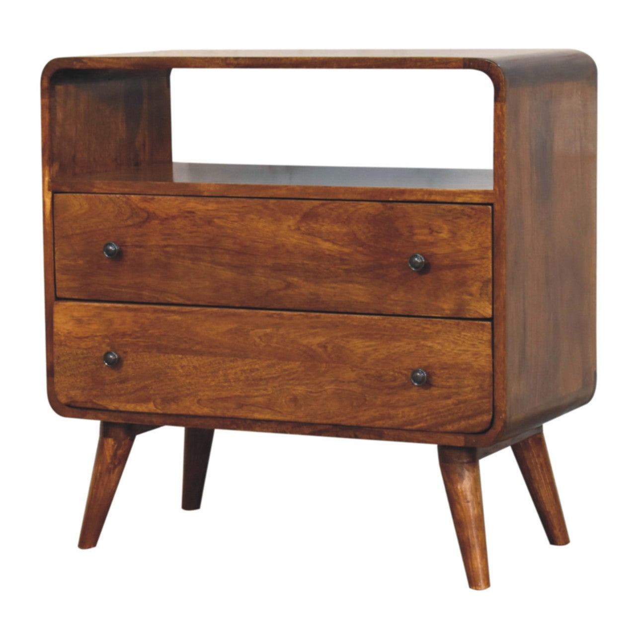 Chestnut Curved Display Chest