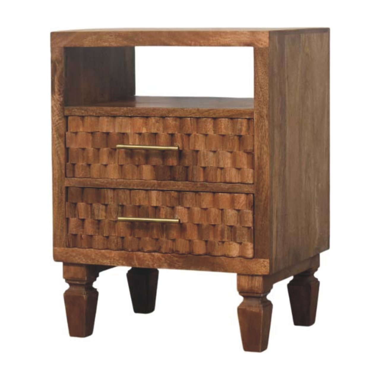 Arno Bedside Table – Golden Teak Finish