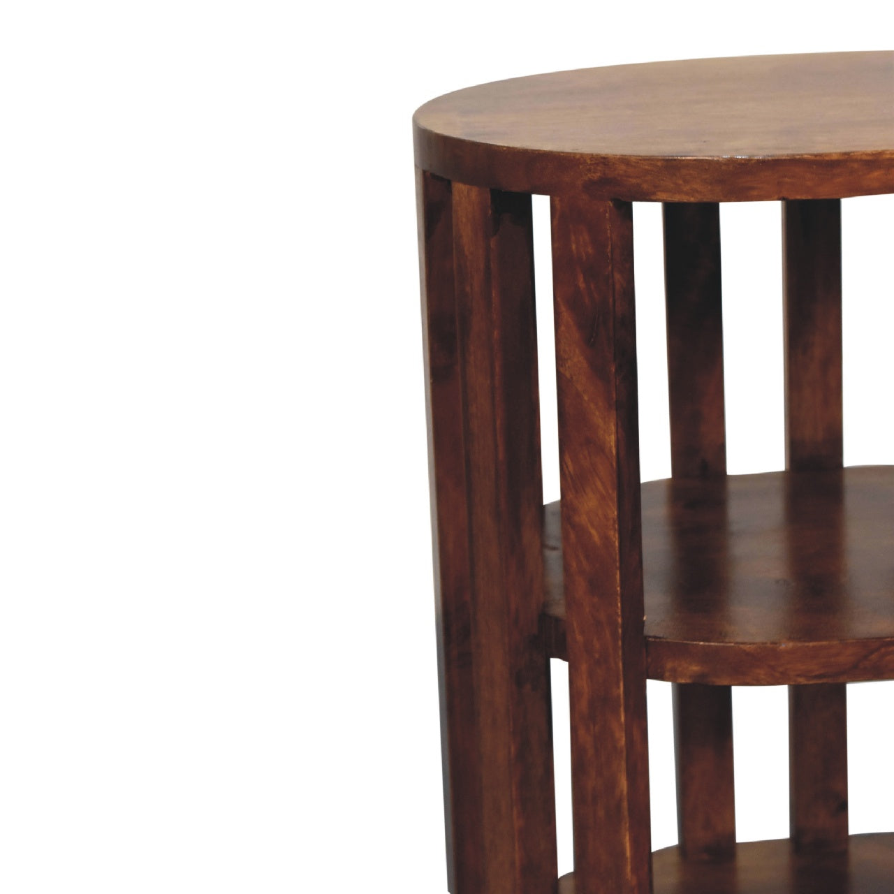 Ariella Double Shelf Bedside – Chestnut Japanese Design