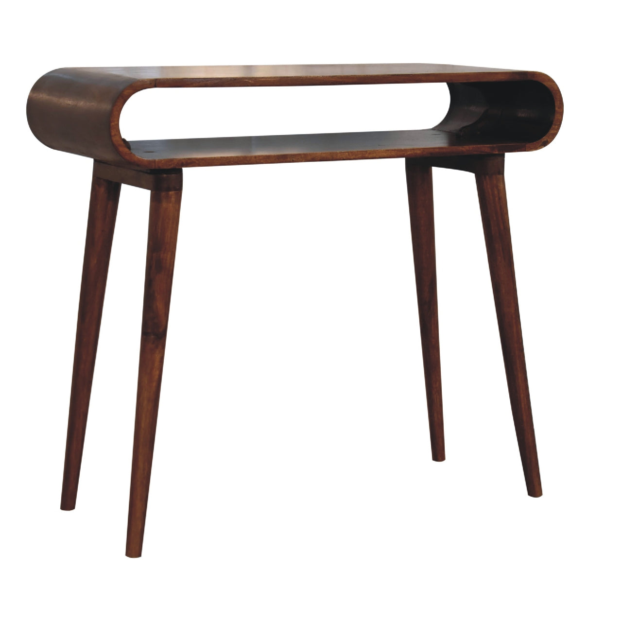 Amaya Nordic Console Table – Chestnut Finish