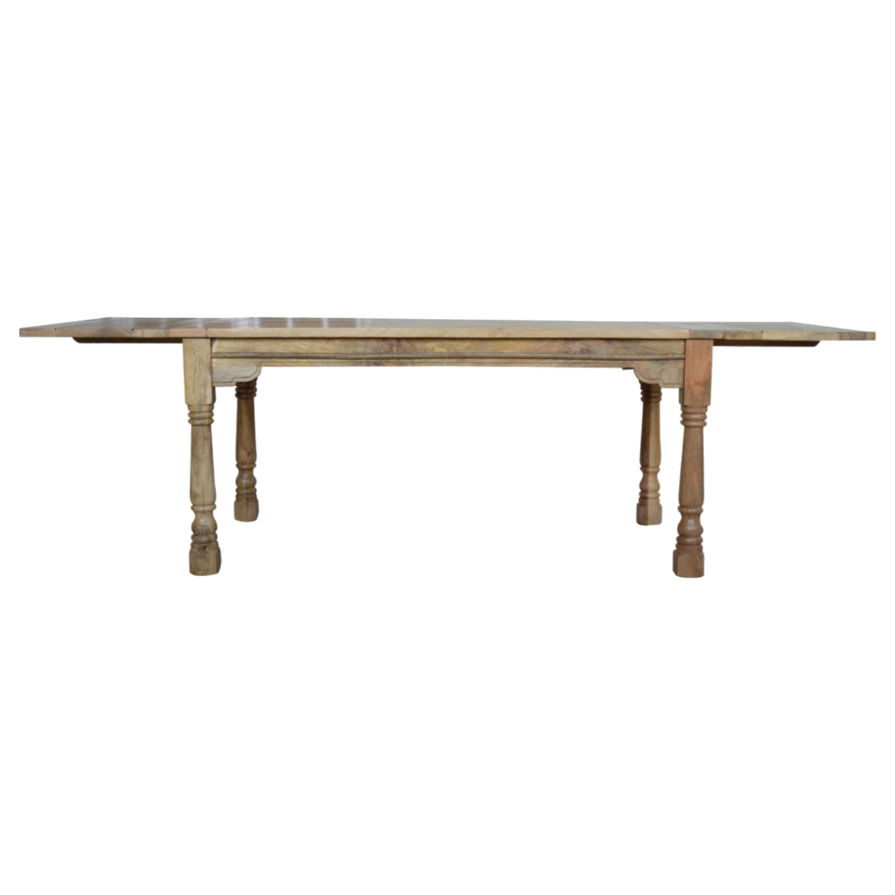 Granary Extension Dining Table – Solid Mango Wood, Oak-ish Finish