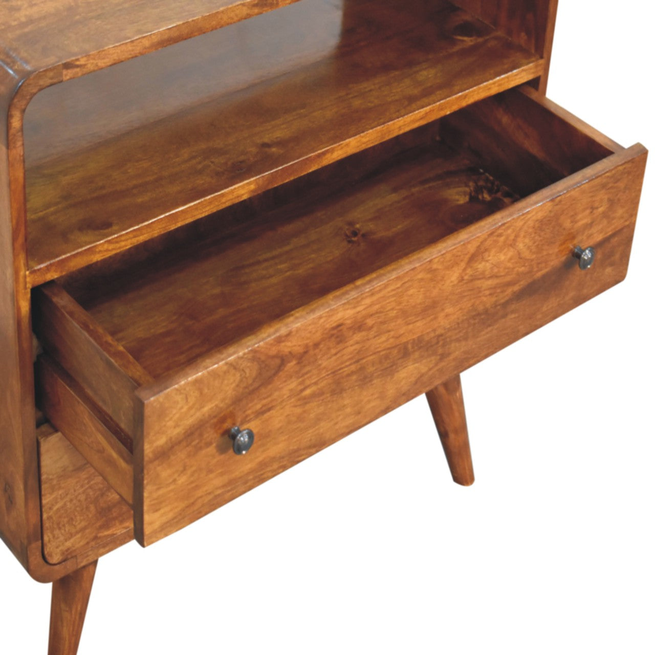 Chestnut Curved Display Chest