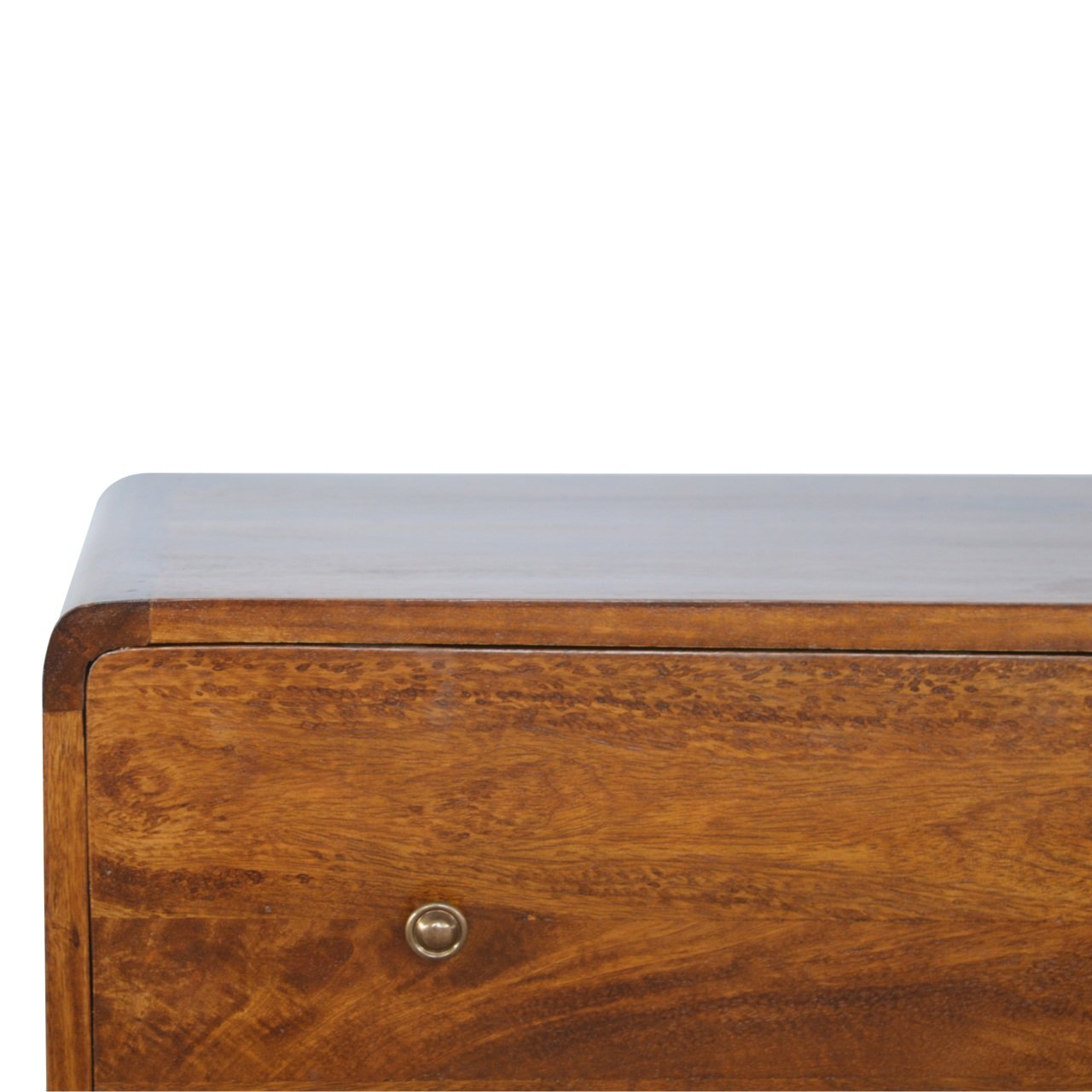 Curved Chestnut 3-Drawer Chest