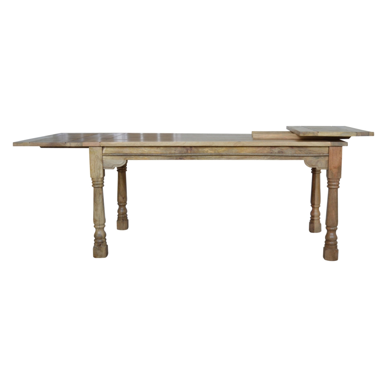 Granary Extension Dining Table – Solid Mango Wood, Oak-ish Finish