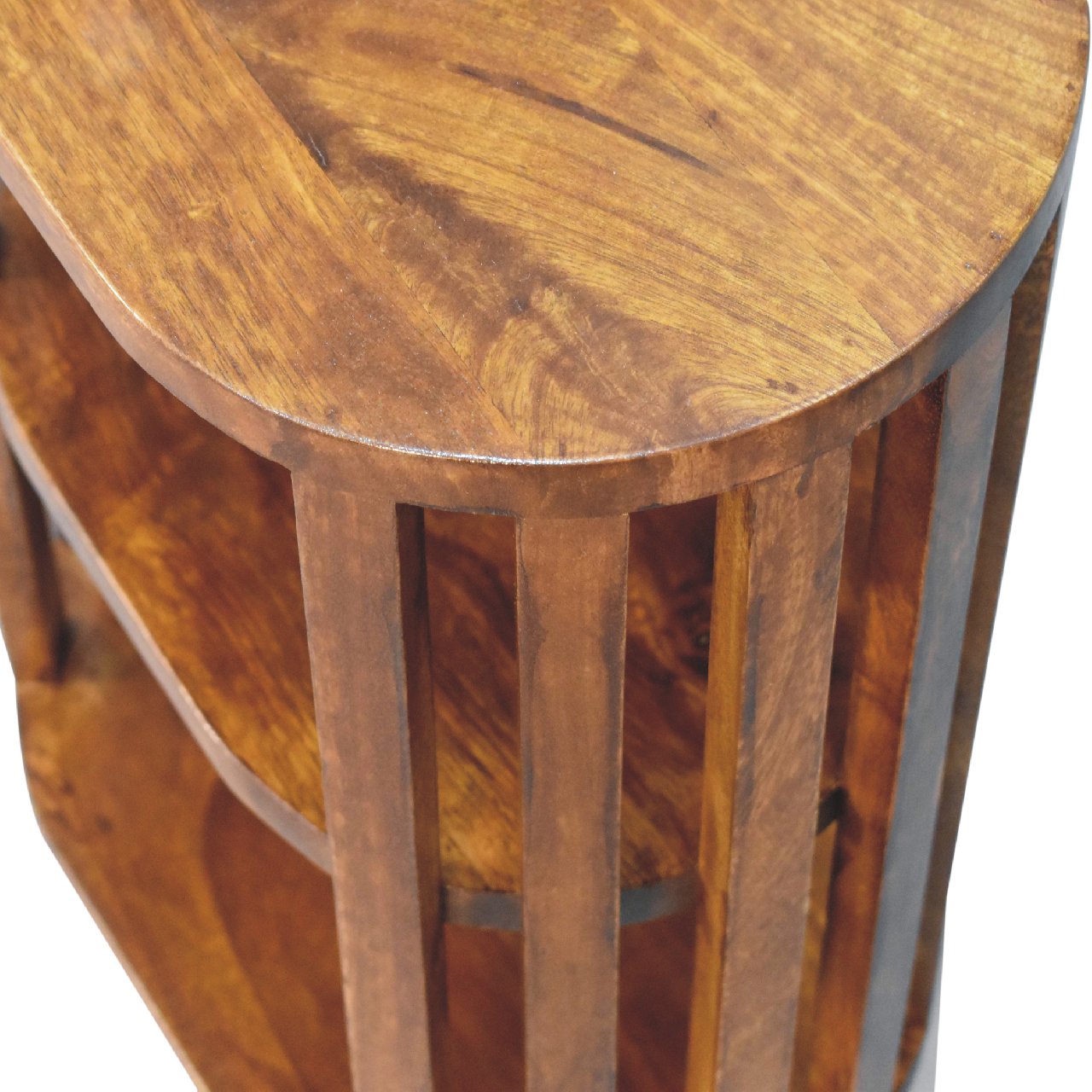 Ariella Double Shelf Bedside – Chestnut Japanese Design