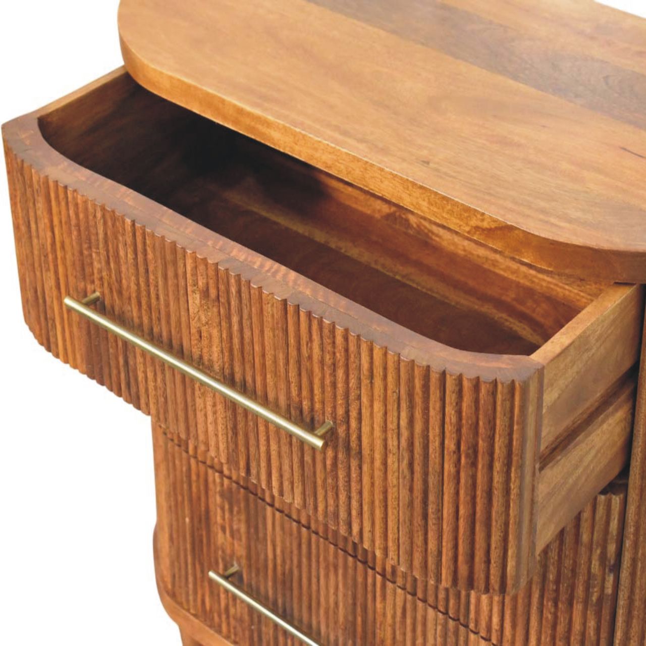 Emerson Ribbed Chest – Amber Oak Finish