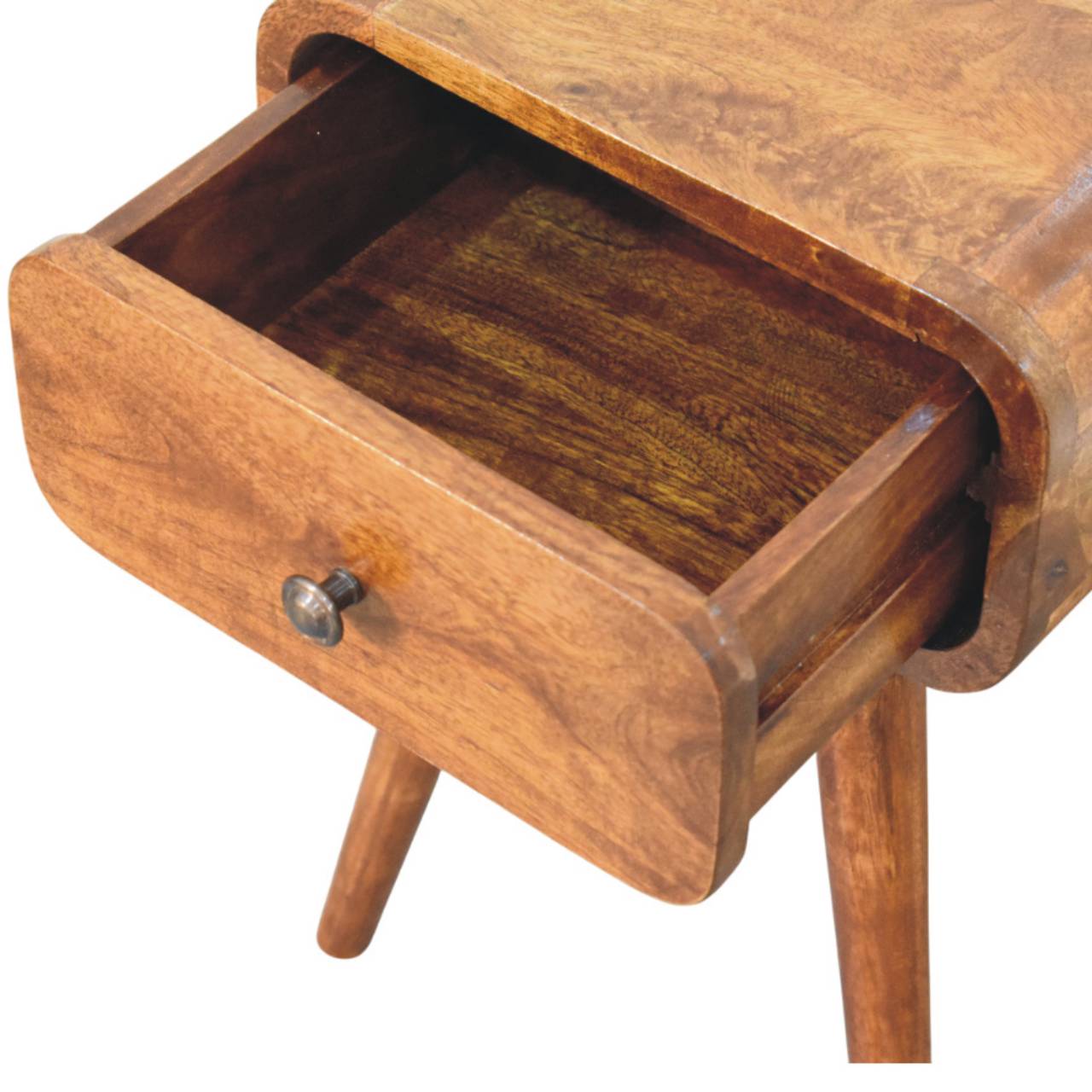 Avora Mini Chestnut Solid Wood Nightstand with Drawer