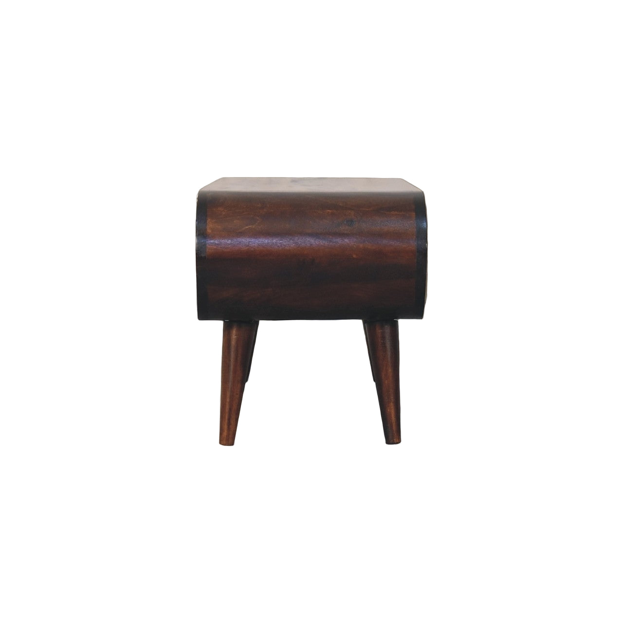 Handcrafted Walnut Coffee Table with Rounded Edges & Storage