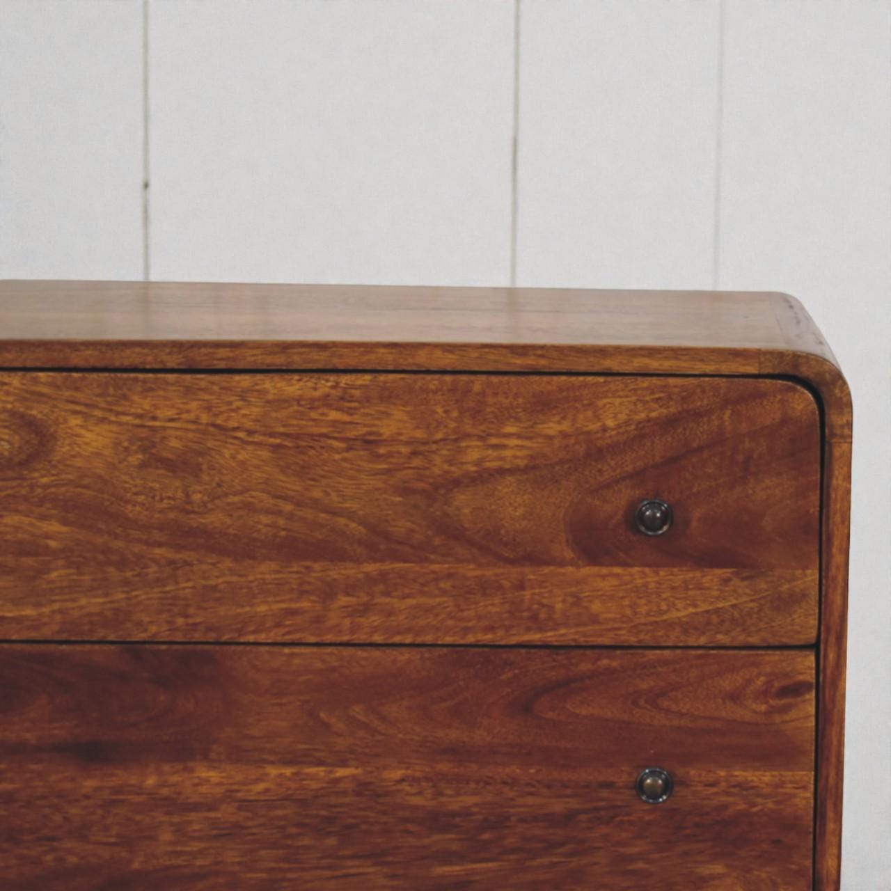 Handcrafted Mango Wood Storage Cabinet  Nordic Style