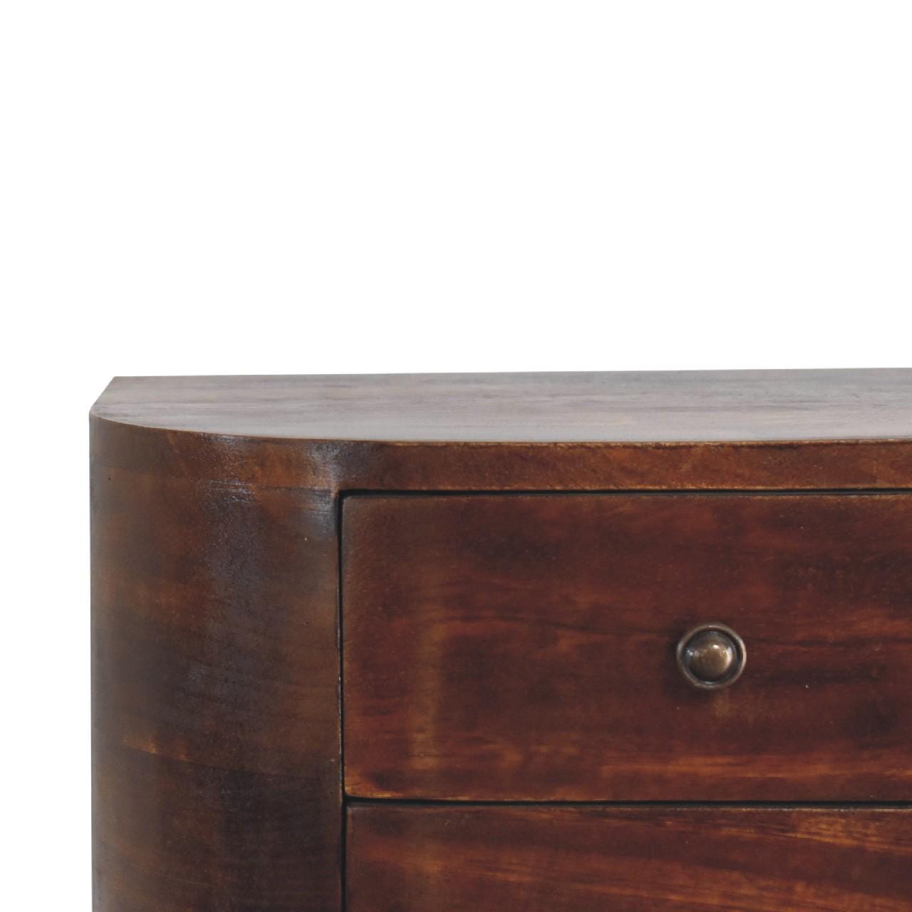 Handcrafted Floating Nightstand  Solid Mango Wood Wall Mounted Bedside Table with 2 Drawers