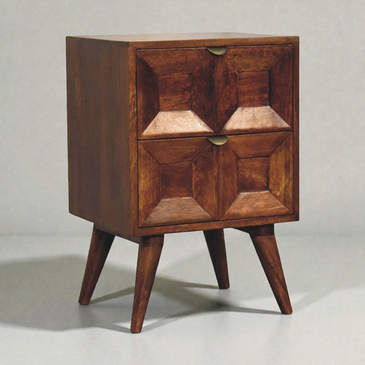 Handmade Wood Nightstand  Modern Bedside Table