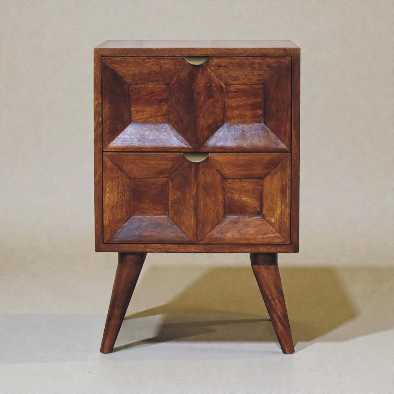 Handmade Wood Nightstand  Modern Bedside Table