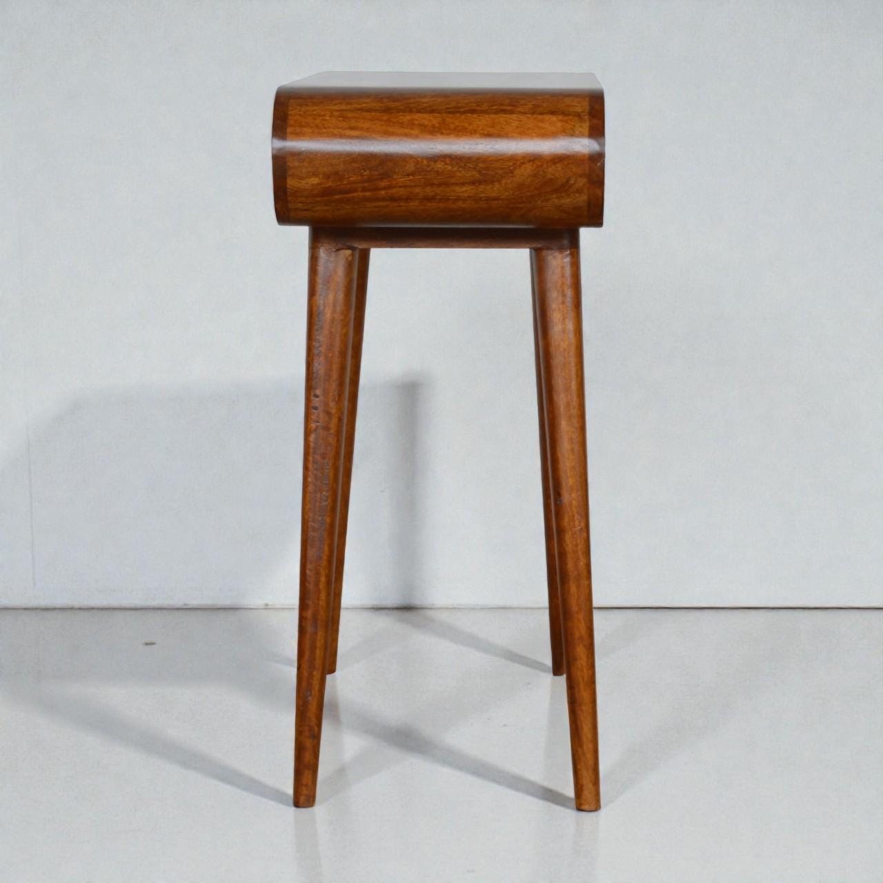 Chestnut London Console Table – Solid Mango Wood with Drawers | Nordic Style Hallway Table