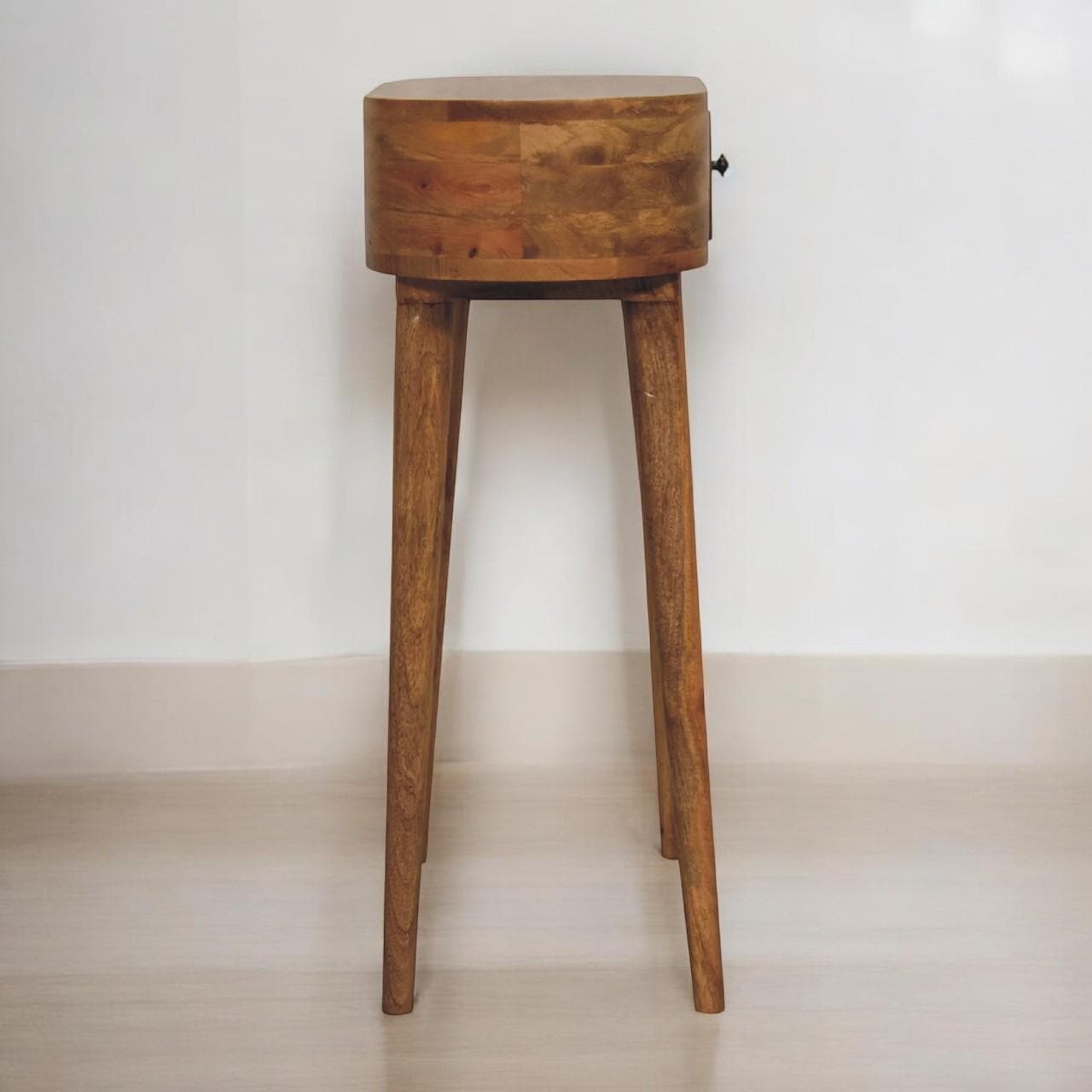Albion Oak-ish Console Table - Solid Mango Wood | Scandinavian Entryway Console |