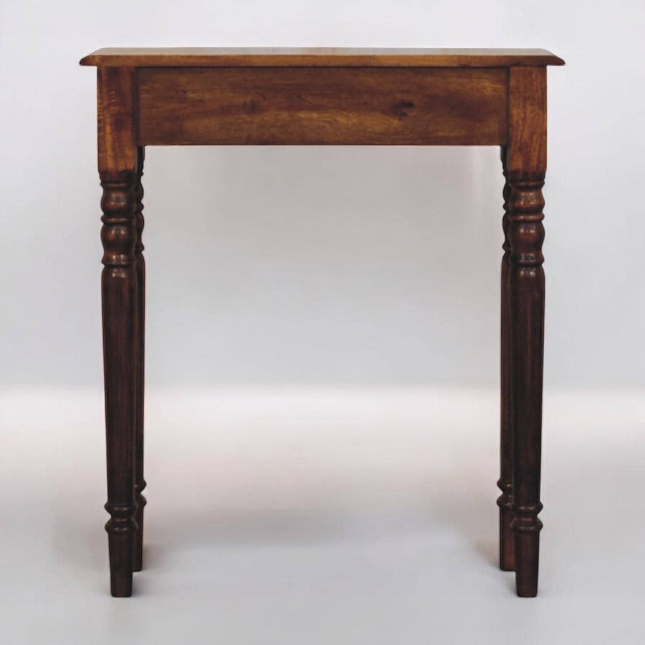 Chestnut Console Table | Solid Mango Wood Hallway Table | Handmade Wooden |