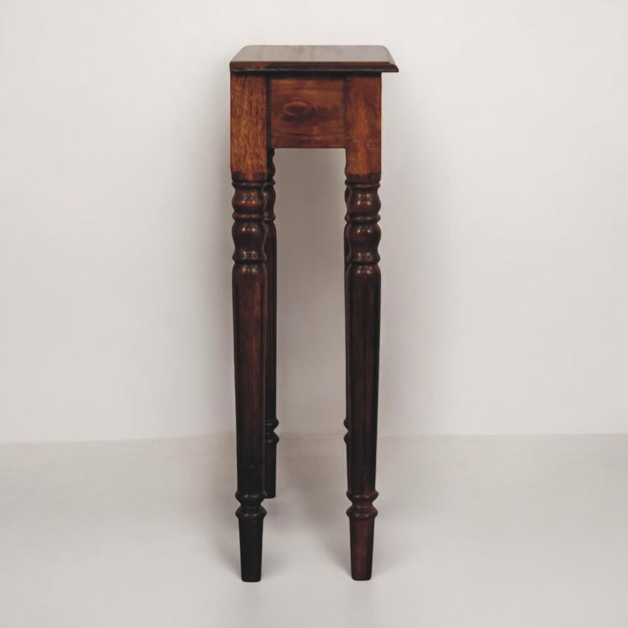 Chestnut Console Table | Solid Mango Wood Hallway Table | Handmade Wooden |