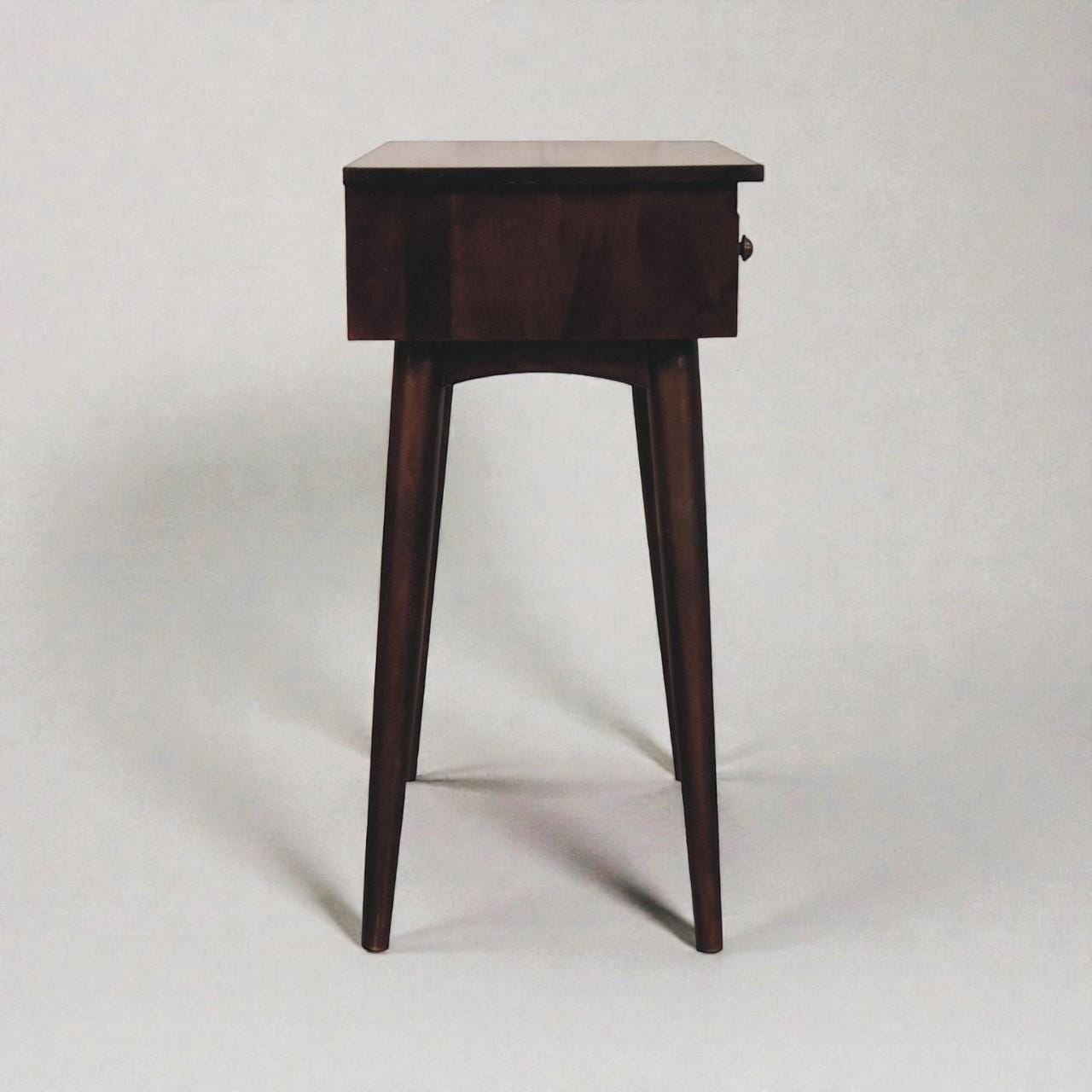 Solid Mango Console with Drawers - California Walnut Hallway Furniture - Handcrafted Entryway Piece